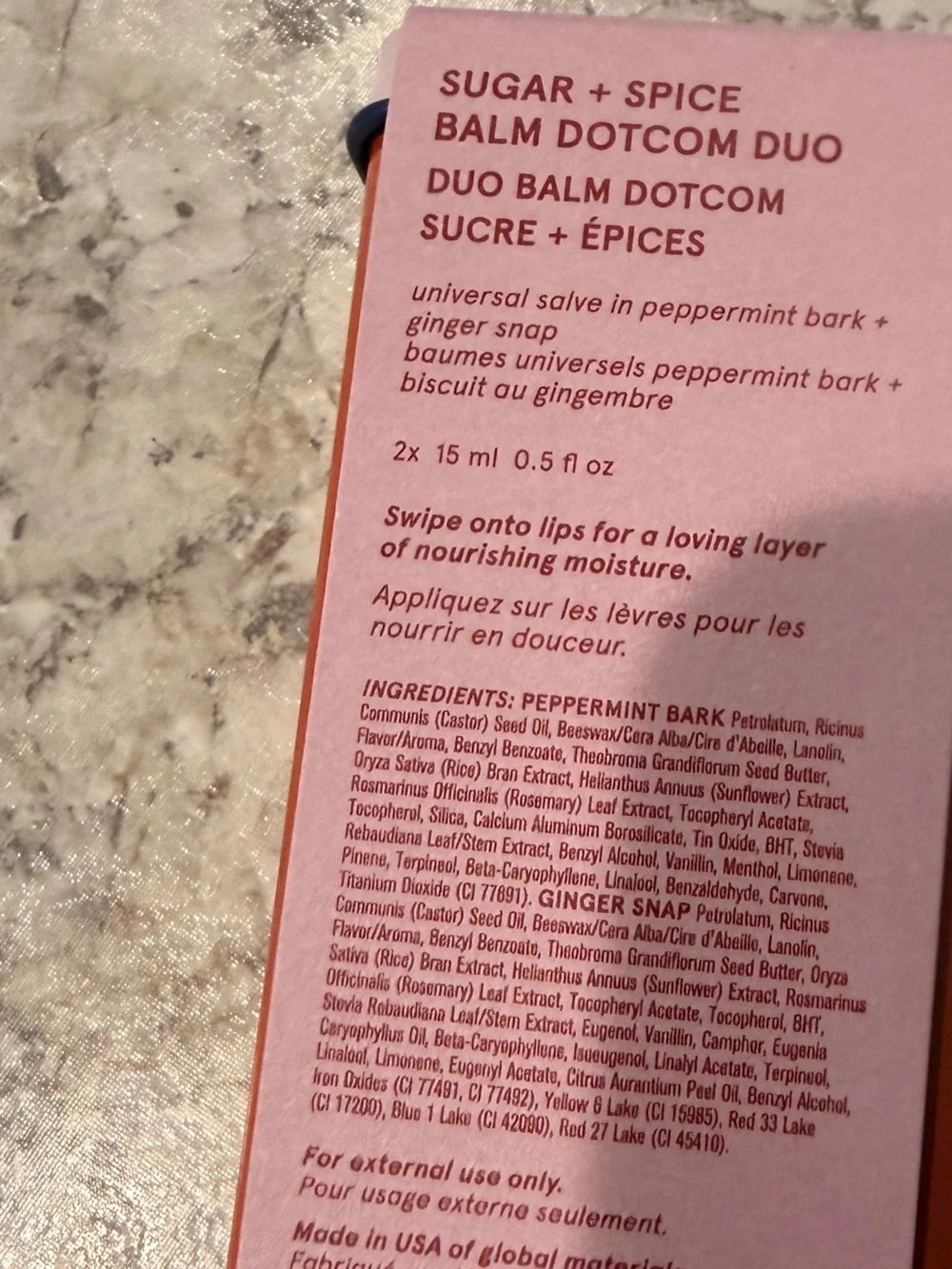 NIB Glossier Sugar + Spice Balm Dotcom Duo